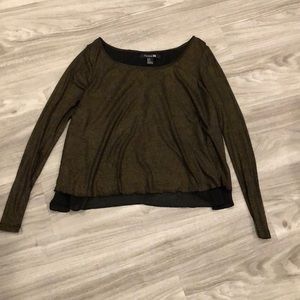 Forever 21 Sheer Sparkly Open Back Top